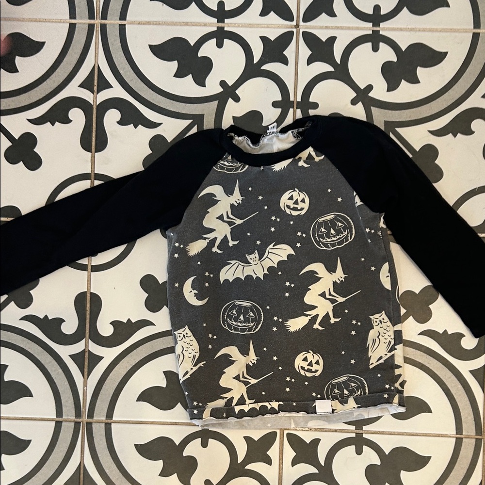 Kids Halloween Themed Black and Gray Shirt
